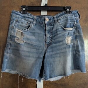 American Eagle Outfitters Ripped Blue Jean Shorts